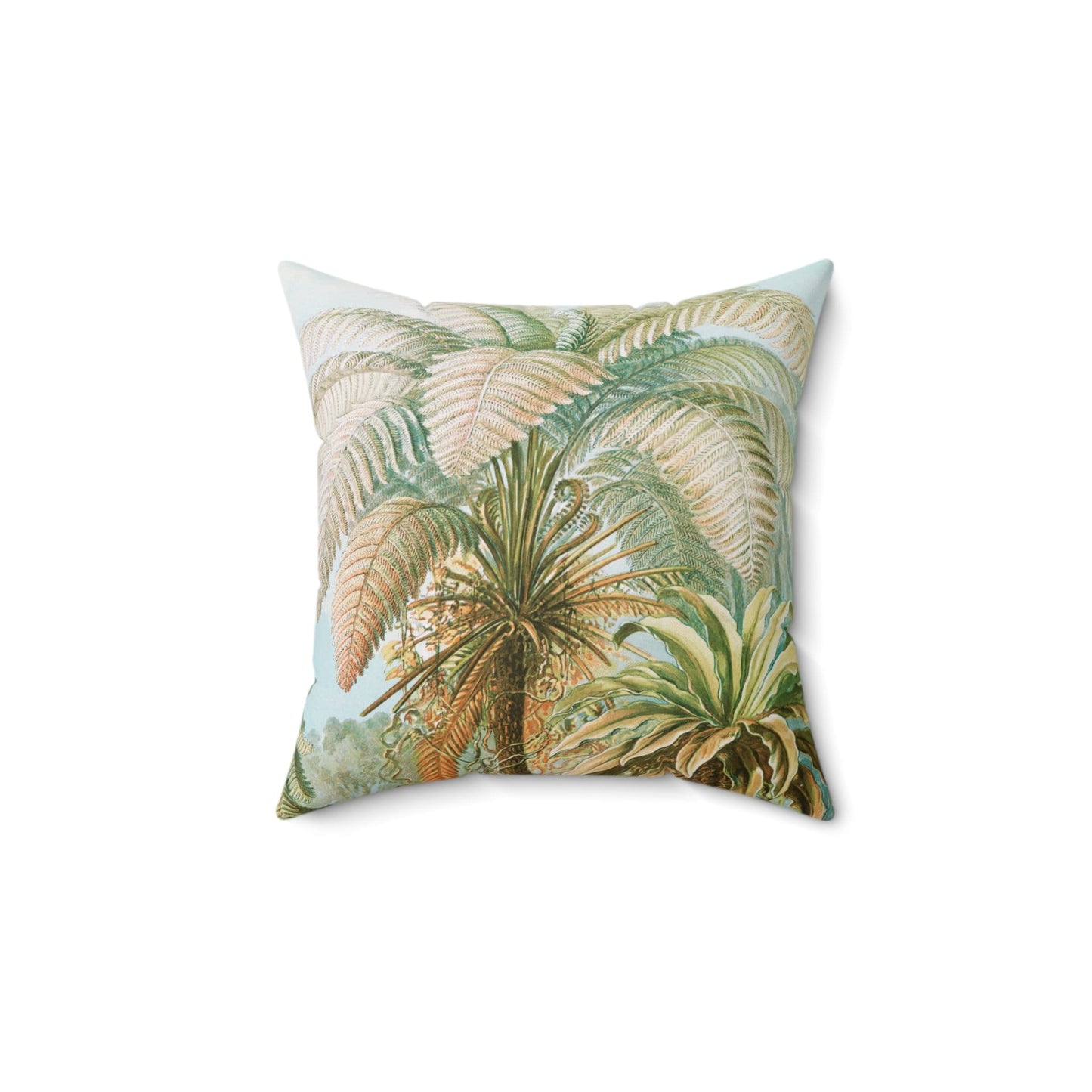 Cottagecore Throw Pillow, Botanicals, Palm Tree, Spun Polyester Square Pillow