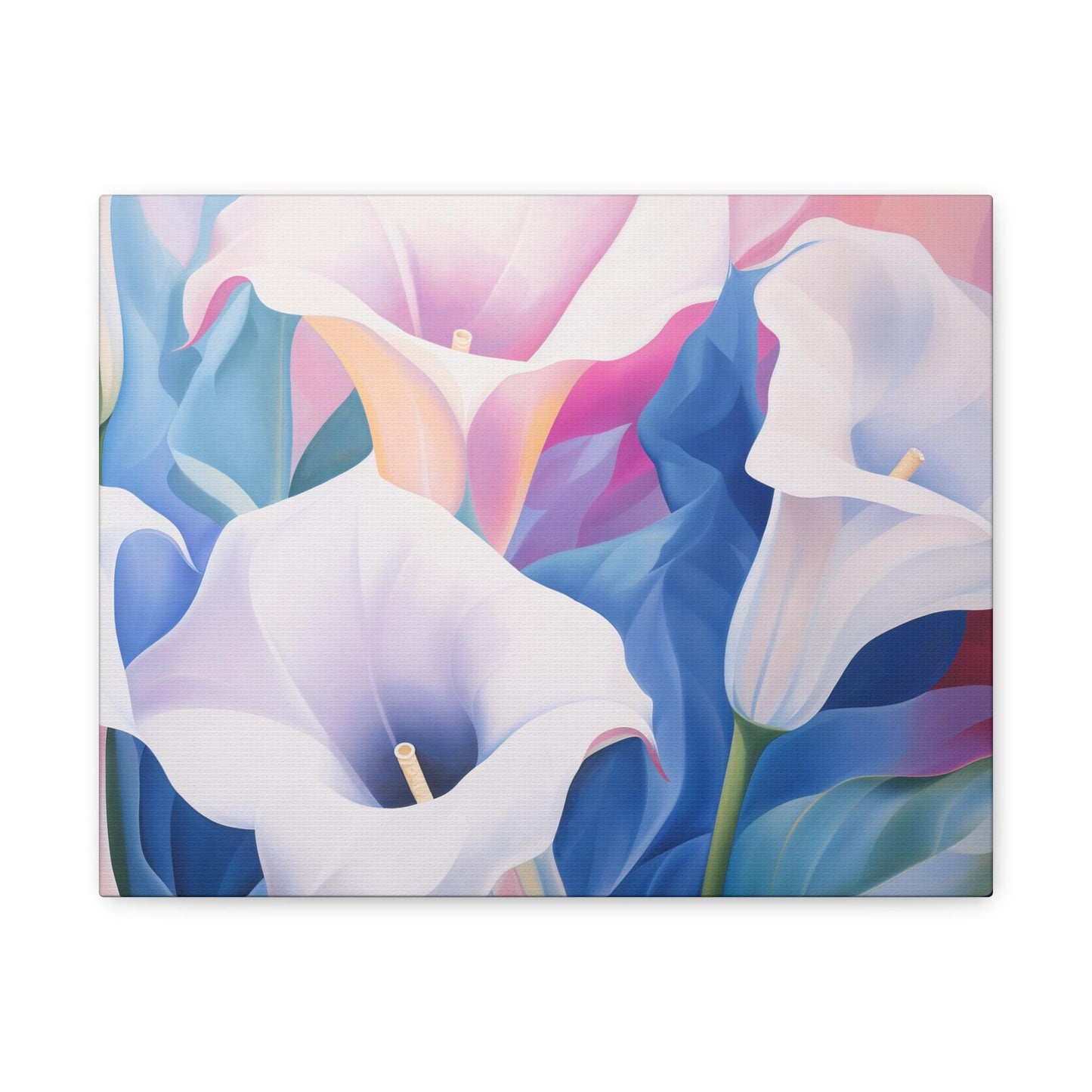 Canvas Print, Calla Lily Wall Art, Georgia O'Keefe Style, Serene Floral Decor, Home Office Decoration