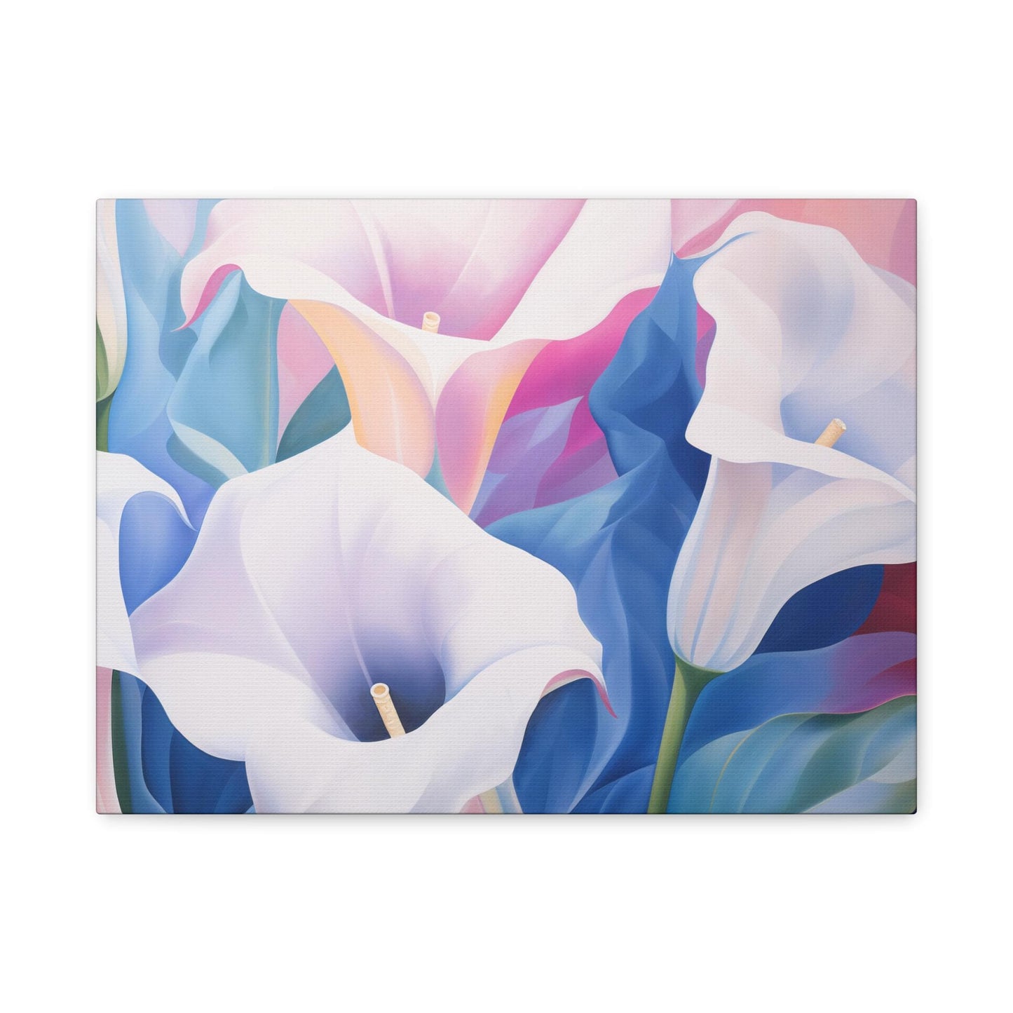 Canvas Print, Calla Lily Wall Art, Georgia O'Keefe Style, Serene Floral Decor, Home Office Decoration