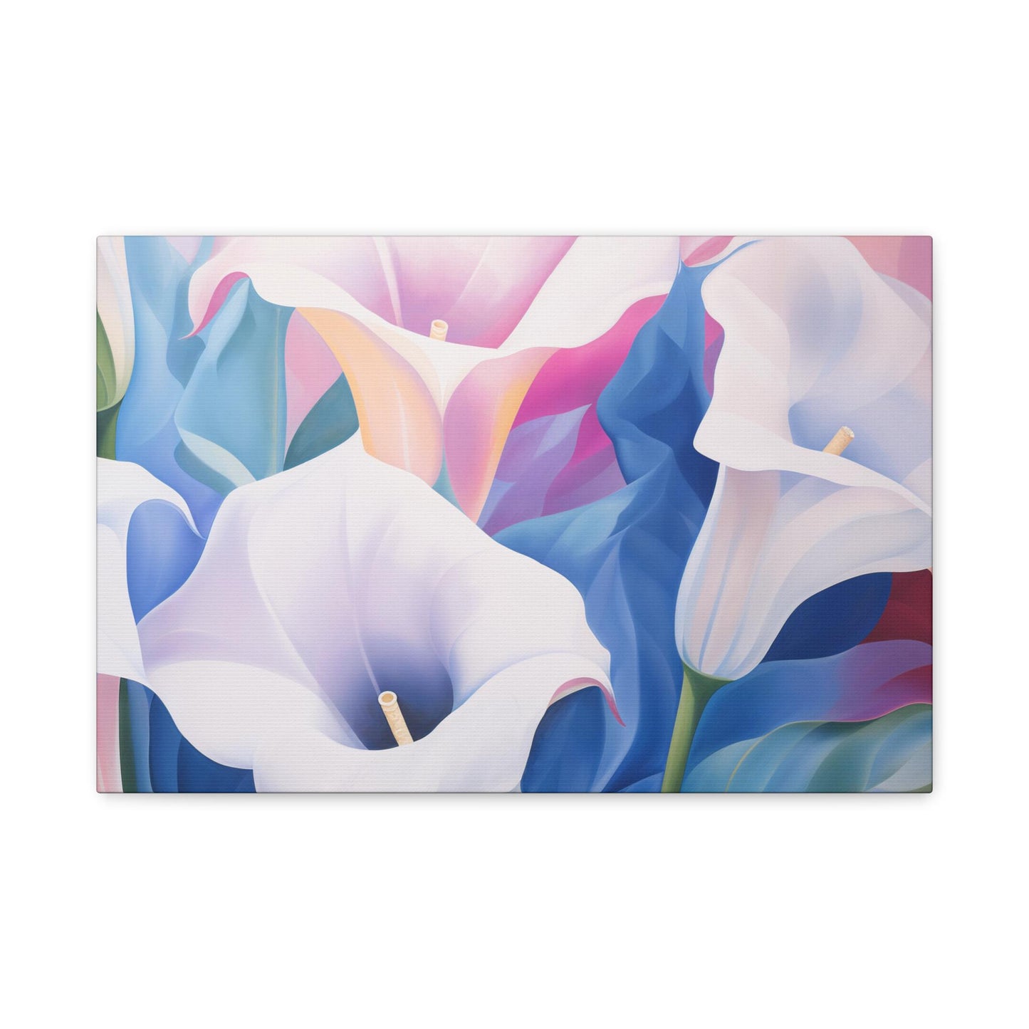 Canvas Print, Calla Lily Wall Art, Georgia O'Keefe Style, Serene Floral Decor, Home Office Decoration