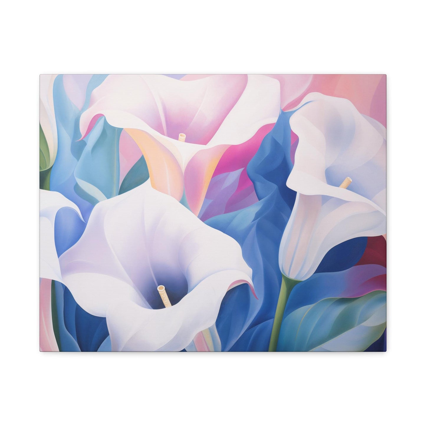 Canvas Print, Calla Lily Wall Art, Georgia O'Keefe Style, Serene Floral Decor, Home Office Decoration