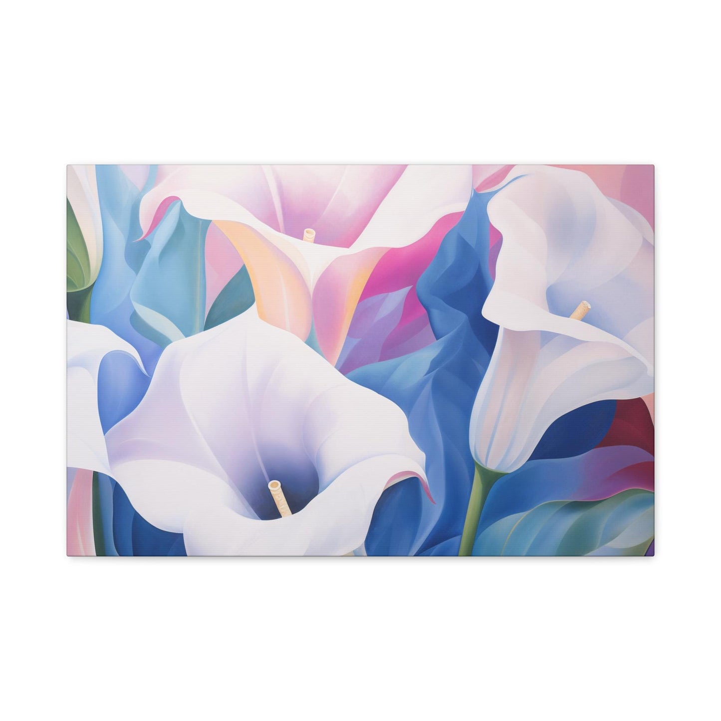 Canvas Print, Calla Lily Wall Art, Georgia O'Keefe Style, Serene Floral Decor, Home Office Decoration