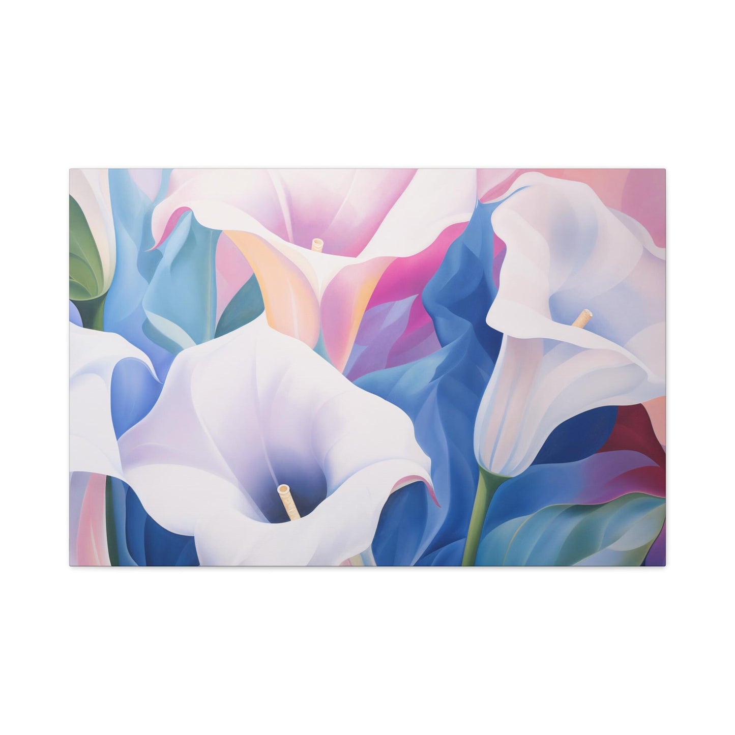 Canvas Print, Calla Lily Wall Art, Georgia O'Keefe Style, Serene Floral Decor, Home Office Decoration