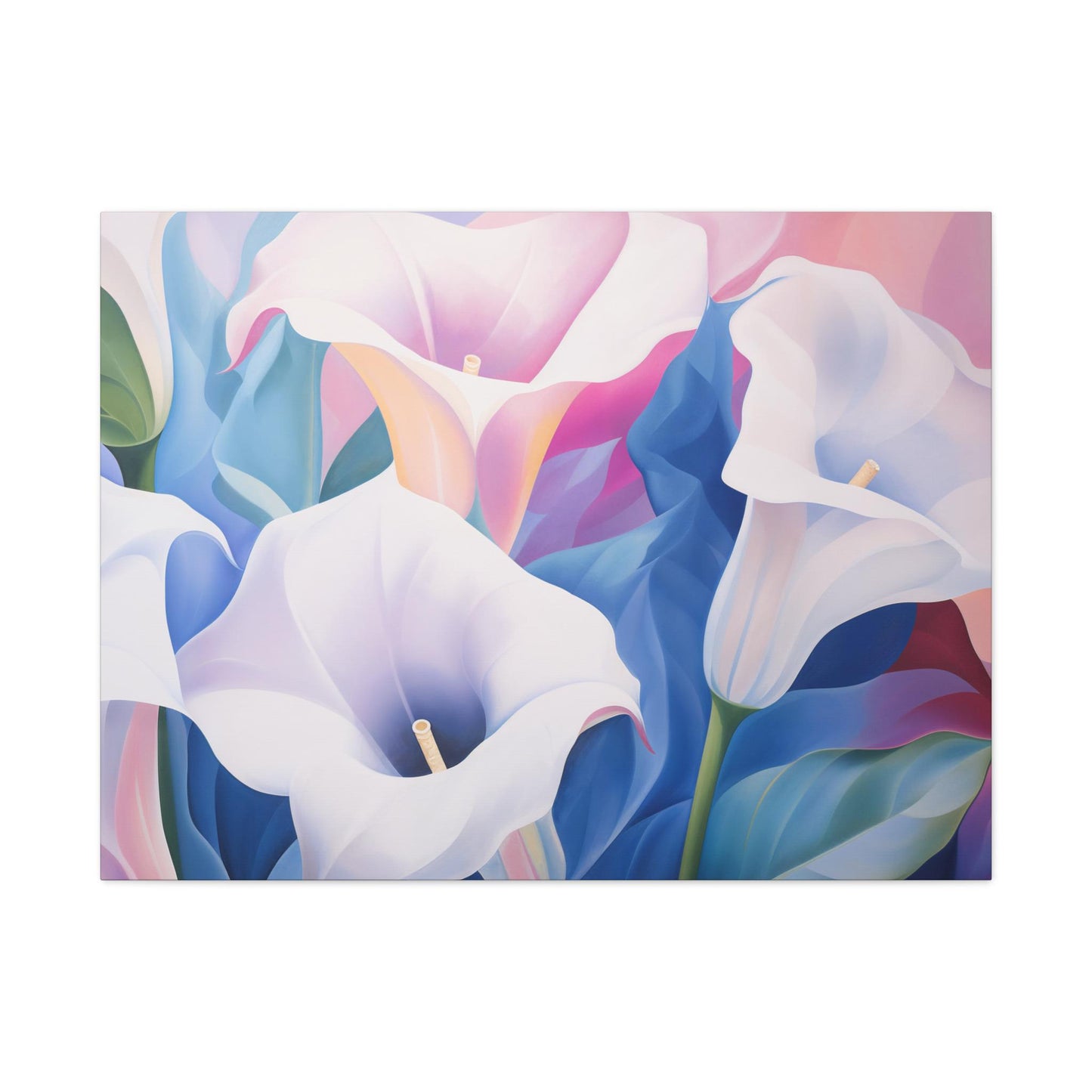 Canvas Print, Calla Lily Wall Art, Georgia O'Keefe Style, Serene Floral Decor, Home Office Decoration