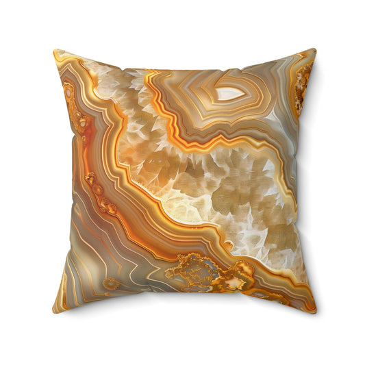 Agate Veins Pillow, Home Decor, Throw Pillow, Accent Pillow, Living Room Decor, Spun Polyester Square Pillow