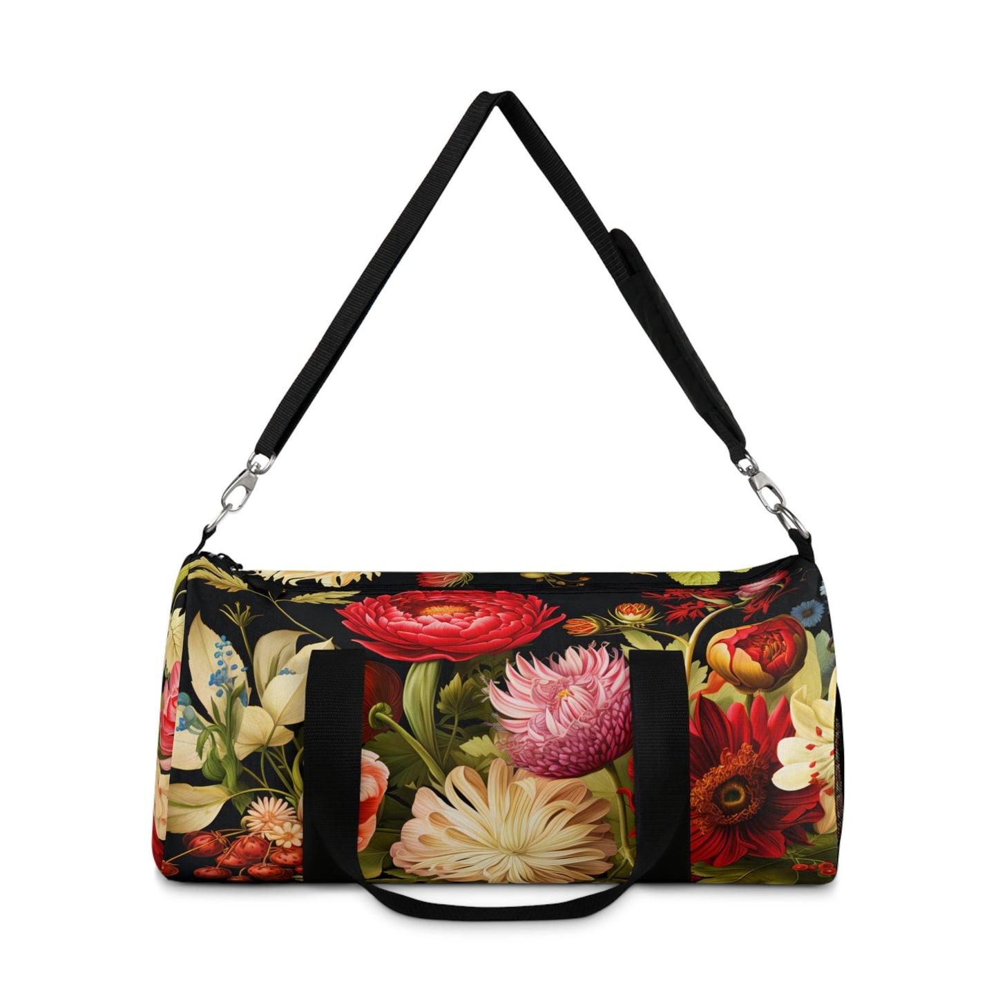 Cottagecore Duffel Bag, Floral Weekender, Large Flower Print Gym Bag, Garden Overnight Tote, Botanical Travel Bag, Romantic Floral Carry-On