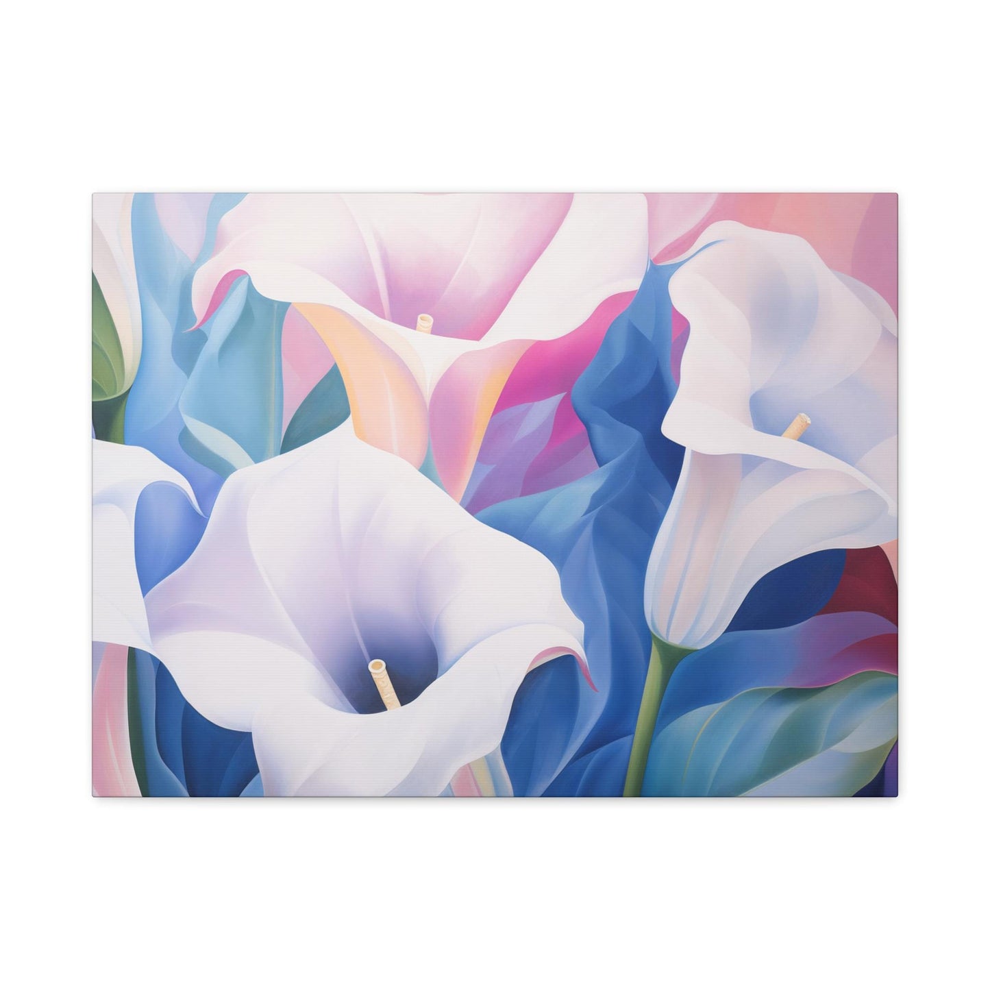 Canvas Print, Calla Lily Wall Art, Georgia O'Keefe Style, Serene Floral Decor, Home Office Decoration