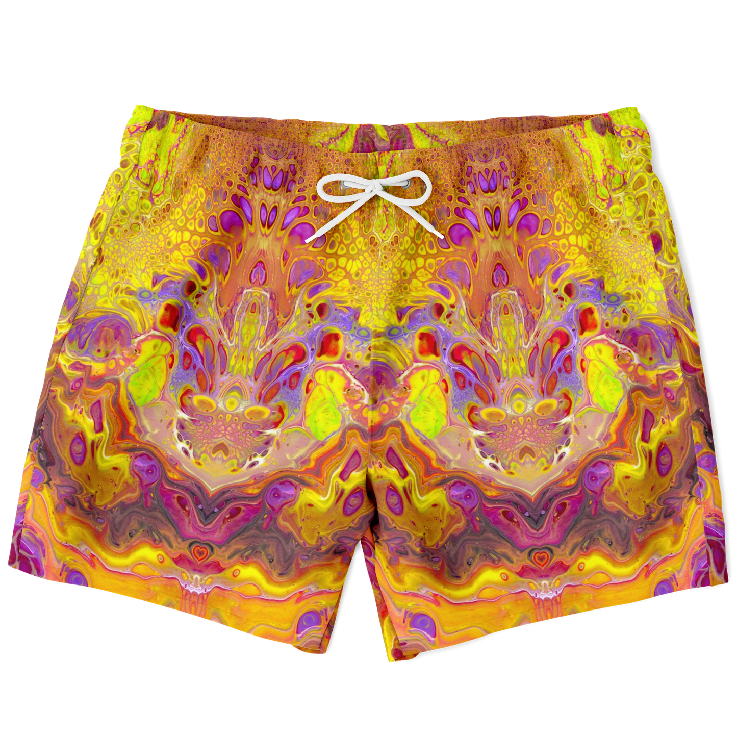 Men's Yellow Melt Swim Trunks