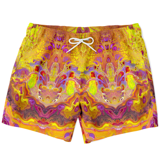 Men's Yellow Melt Swim Trunks