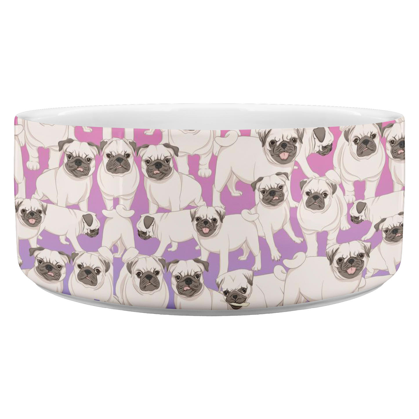Pugs Rule Customizable Dog Bowl
