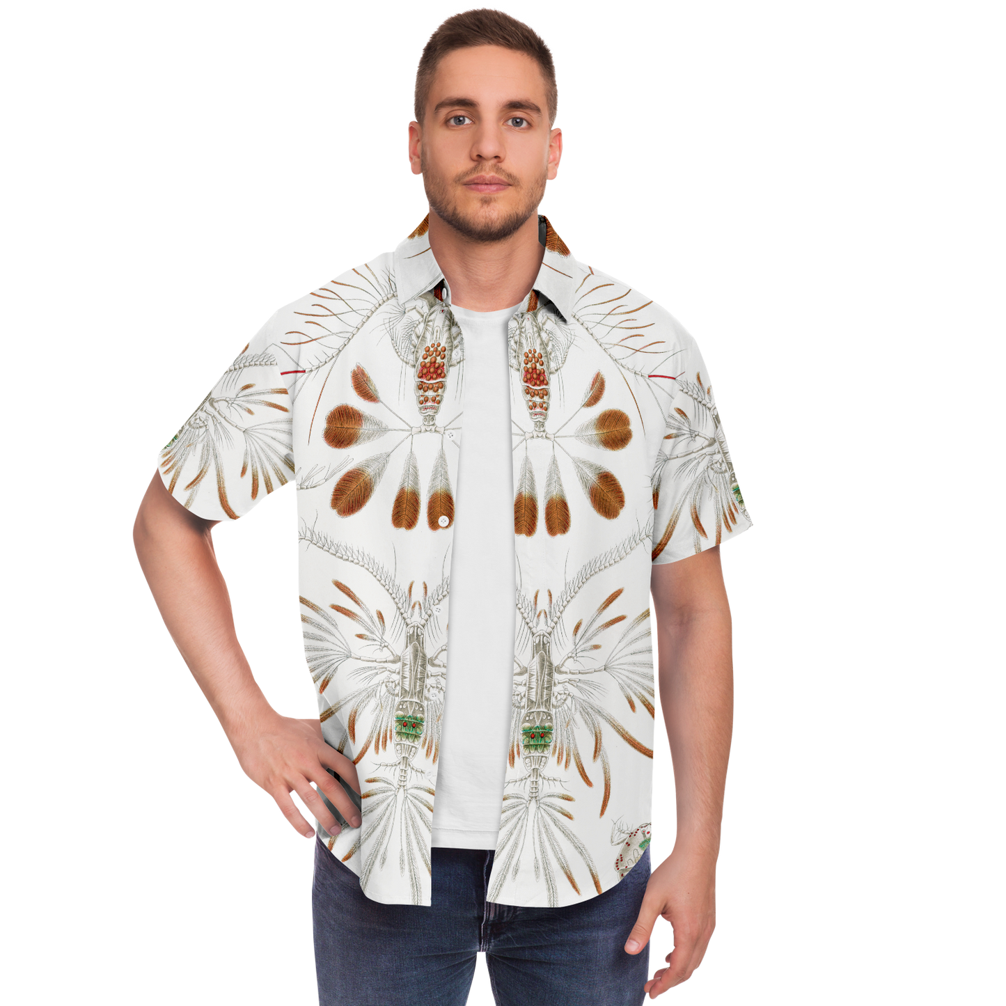 Men's Zoo Plankton Botanical Button-Down Shirt