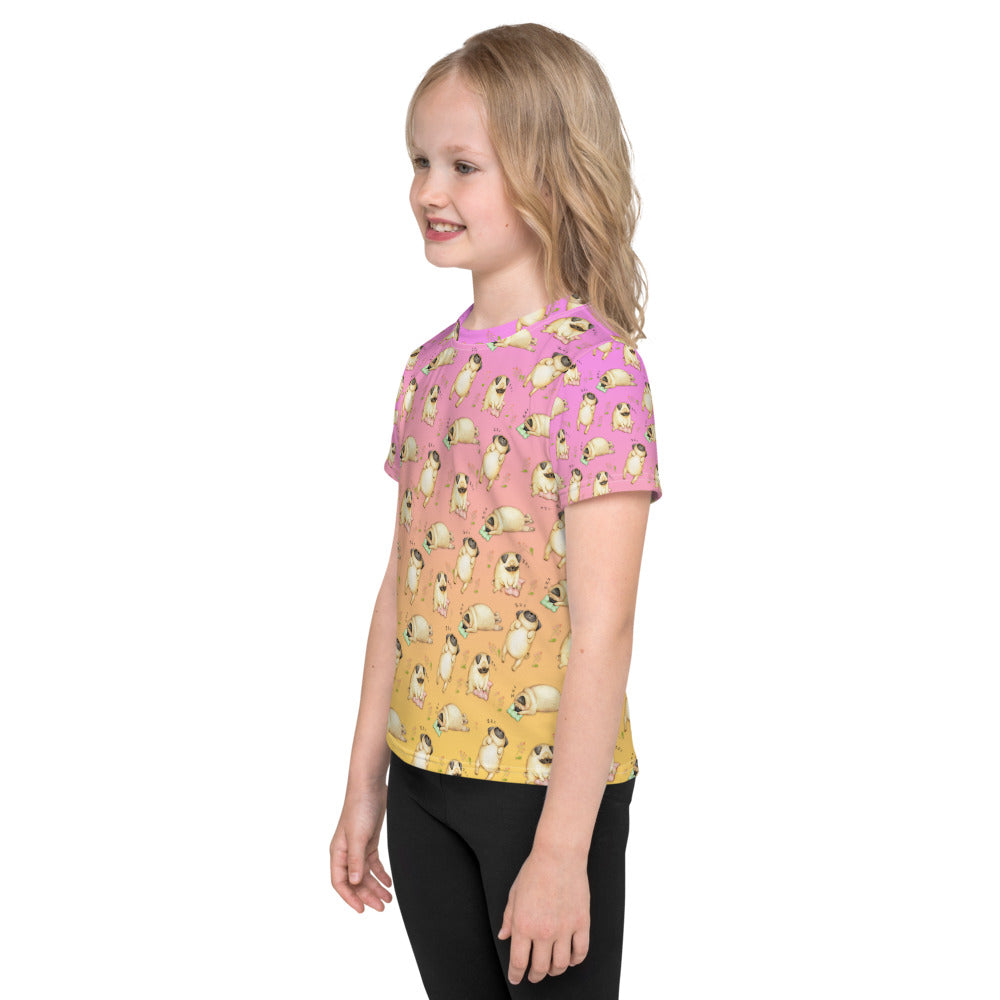 Sleeping Pugs Kids T-Shirt