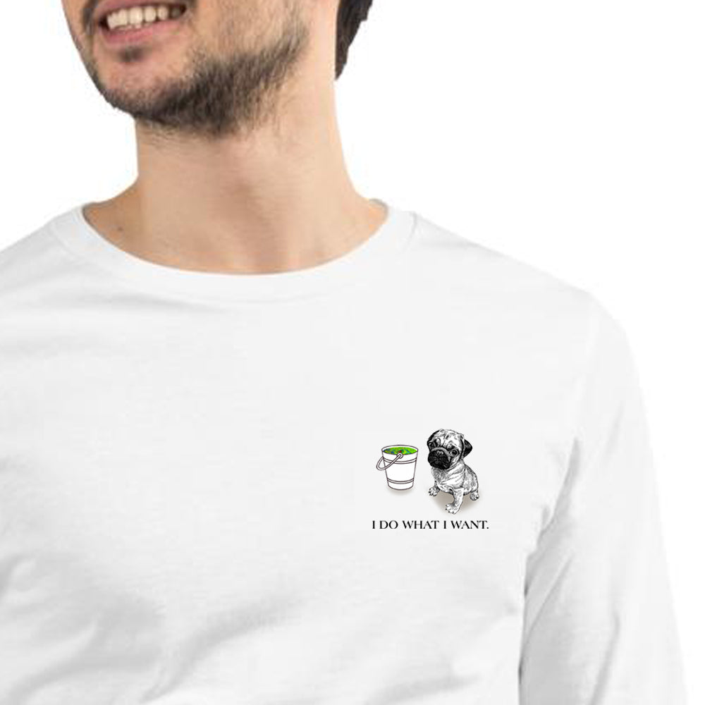 Pug Pour Your Heart Out Unisex Long Sleeve Tee