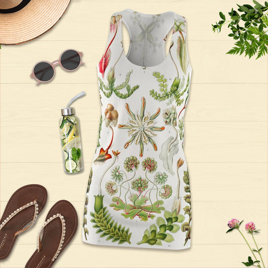 Women's Racerback Dress, Botanicals, Sun Dress, Herbs & Flowers,