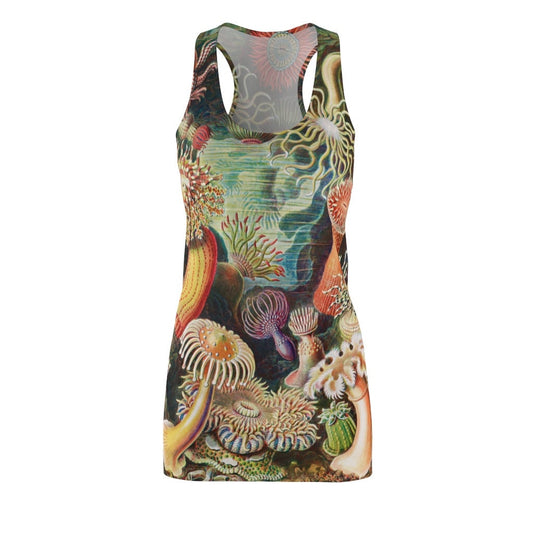 Women's  Racerback Dress, Botanicals, Undersea World Sea Urchins