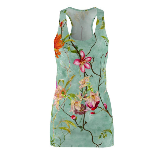 Cottagecore Women's Racerback Dress, Flowered, Boho, Sundress, Minidress