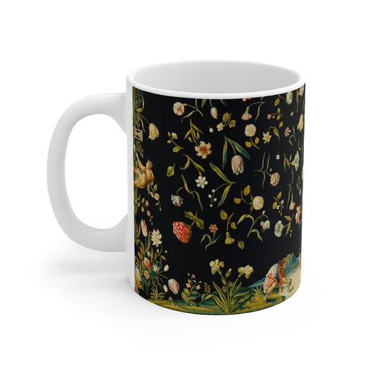 Cottagecore Mug, Vintage Botanical, Floral, Boho, 11oz Mug