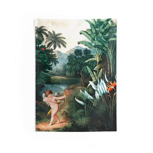 Cottagecore Tapestry, Cupid Inspiring Plants, Boho, Indoor Wall Tapestries