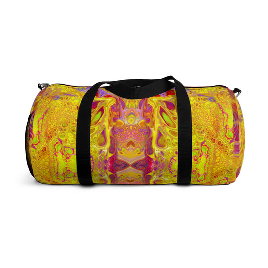 Yellow Cosmos Travel Bag, Weekender Bag, Cottagecore, Boho Bag, Duffle Bag