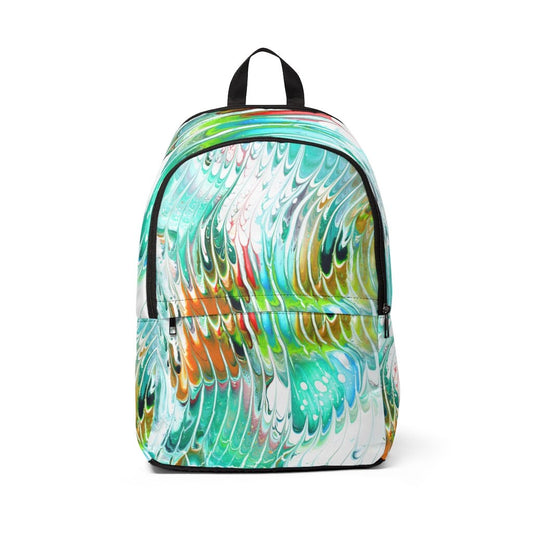 Turquoise Abstract Swirl Backpack