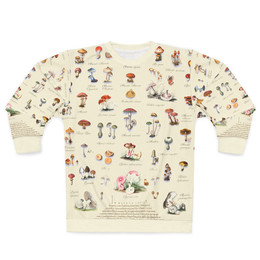Mushroom Sweatshirt, Vintage Botanicals, Cottagecore, Boho Style, Unisex Sweatshirt