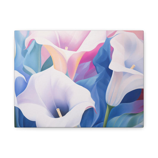 Canvas Print, Calla Lily Wall Art, Georgia O'Keefe Style, Serene Floral Decor, Home Office Decoration