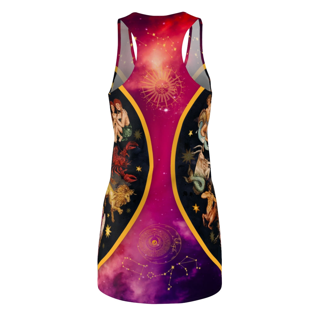 Double Wheel Zodiac Racerback Dress