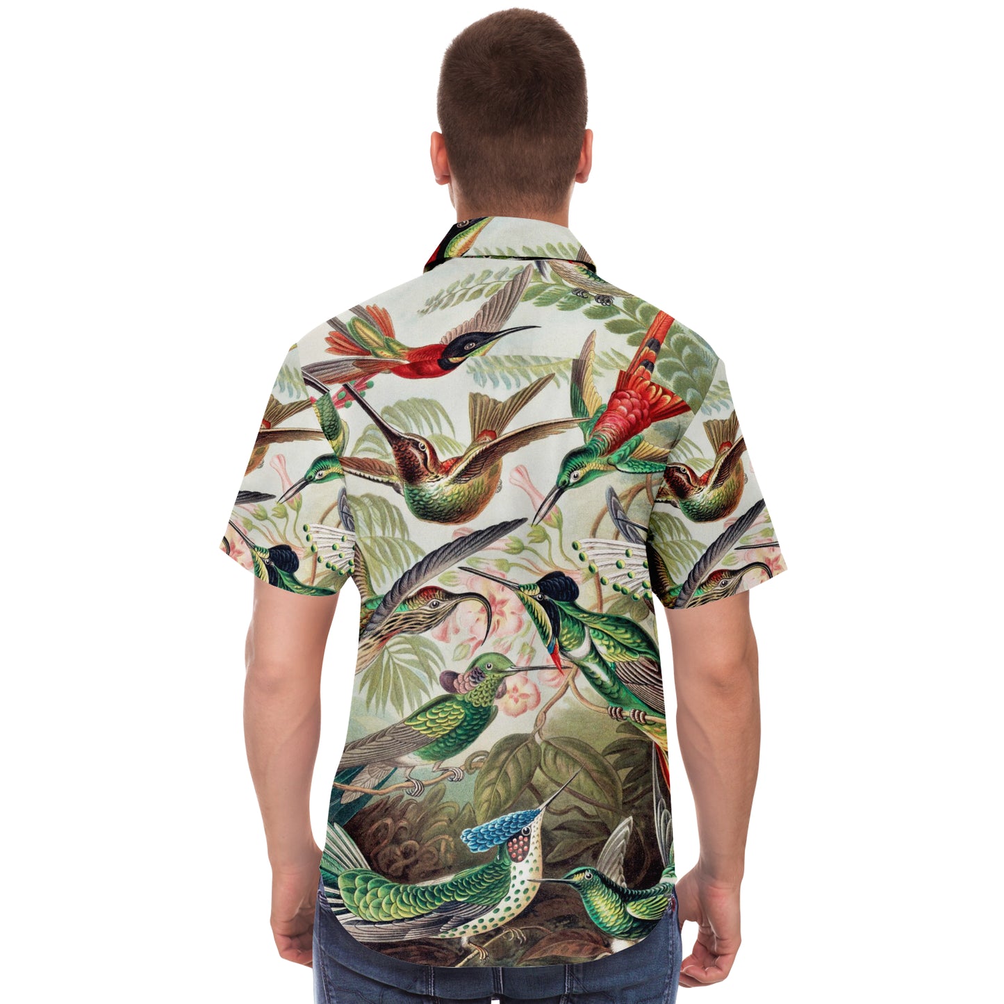 Mens Hummingbird Button-Down Shirt