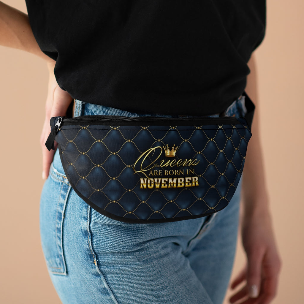 Queens are Born in November Fanny Pack