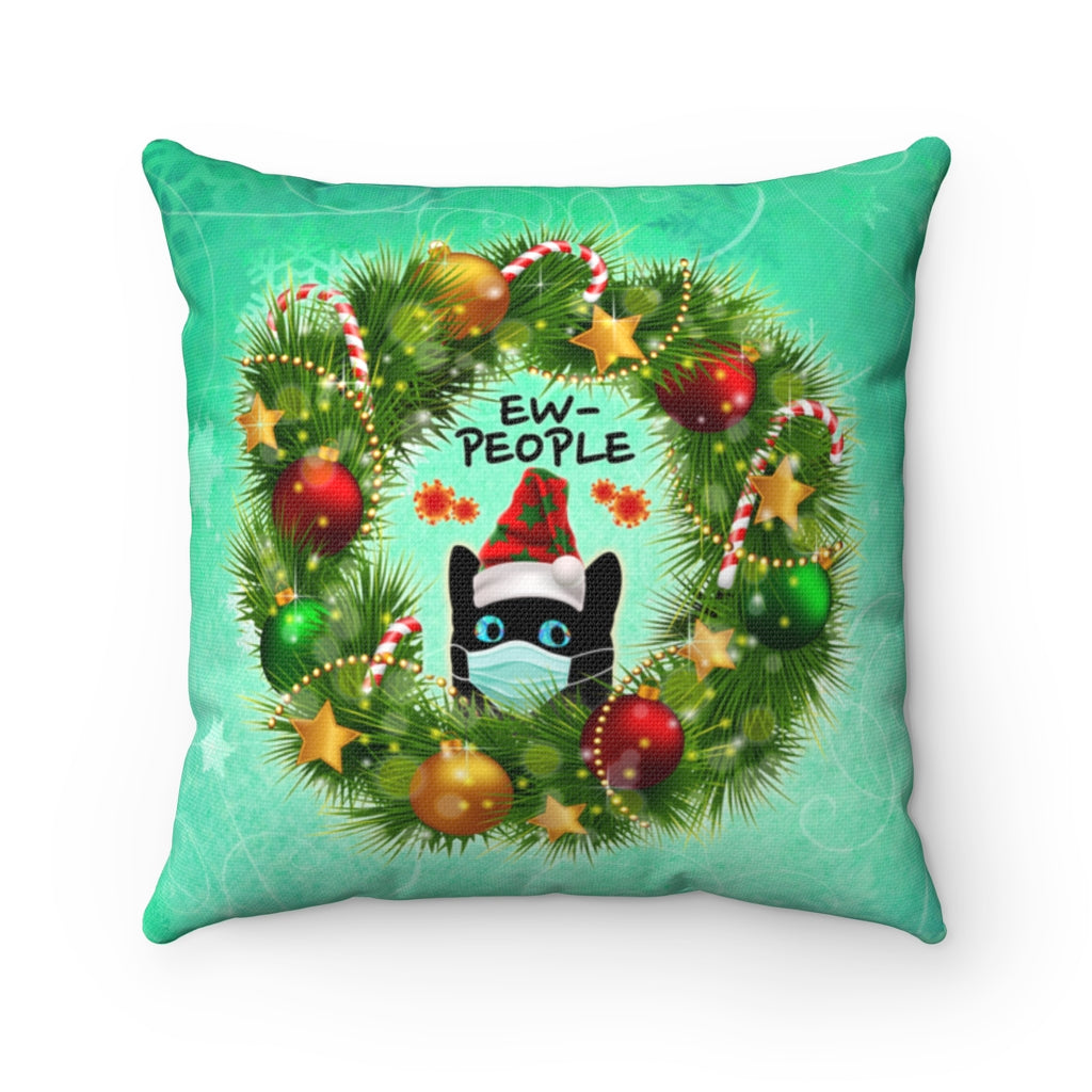 "EW- PEOPLE" Spun Polyester Square Pillow