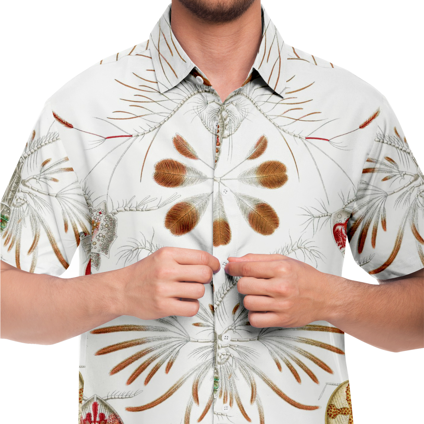 Men's Zoo Plankton Botanical Button-Down Shirt