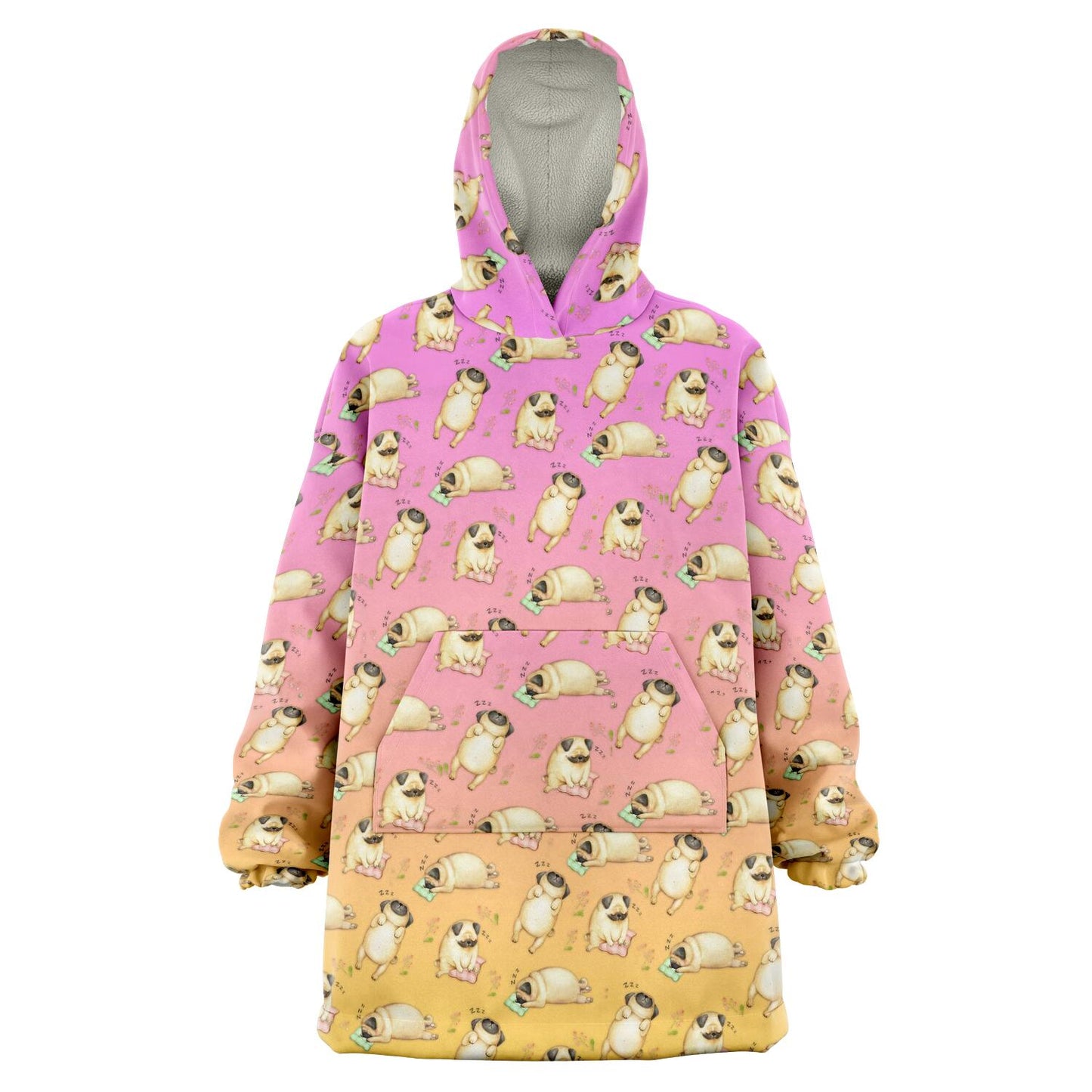 Sleeping Pugs Pastel Snug Hoodie