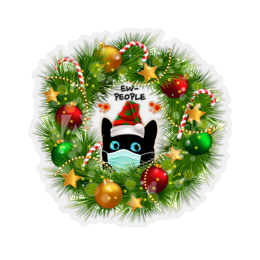 Covid Cat Christmas 2020 Kiss-Cut Stickers