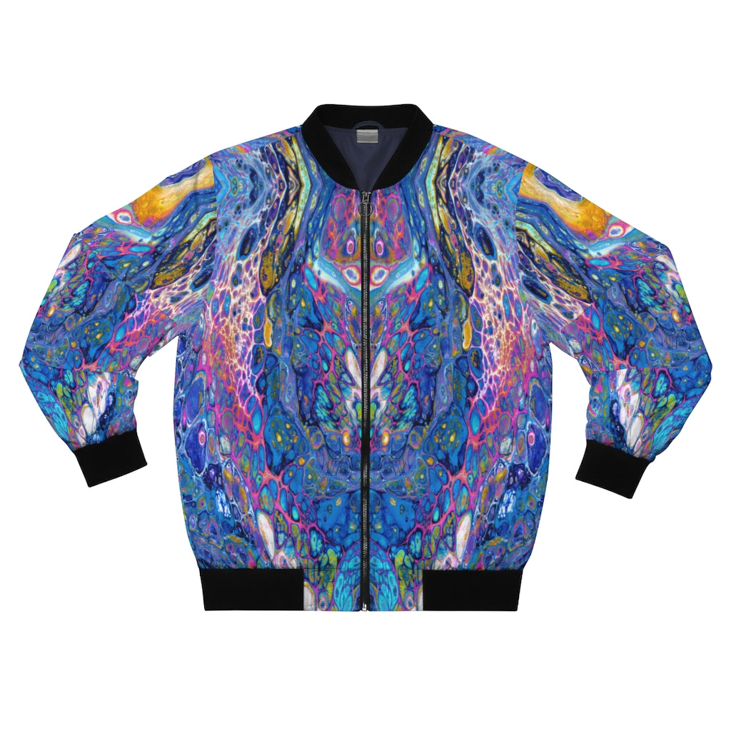 Blue Druse Unisex Bomber Jacket