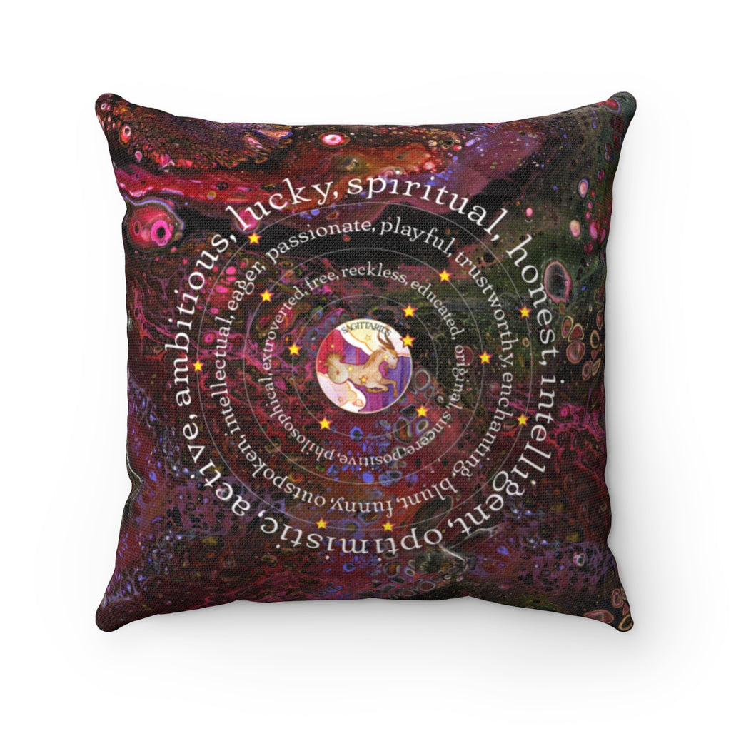 Around Sagittarius Spun Polyester Square Pillow