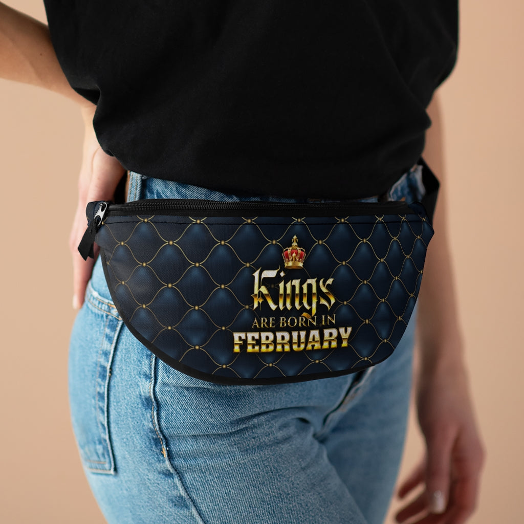 Kings are Born in February Fanny Pack