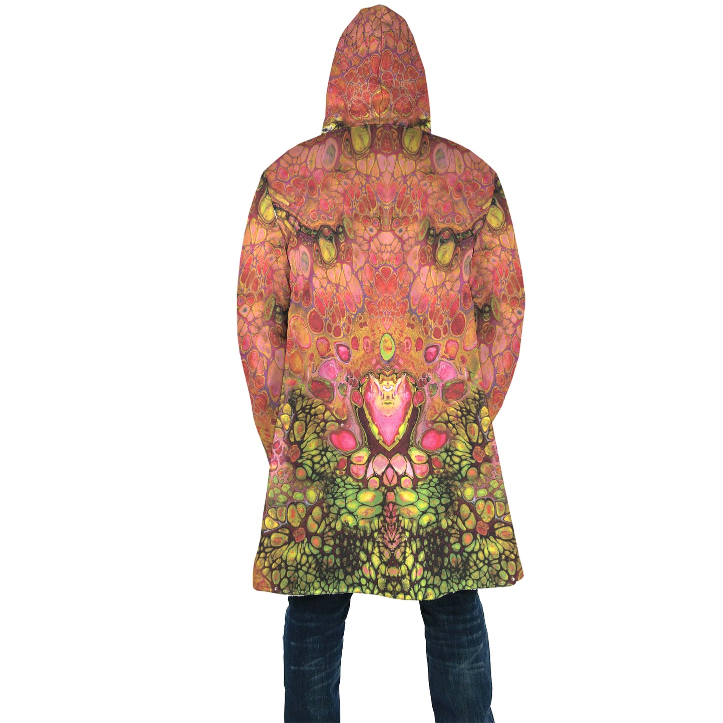 Wild Pomegranate Hooded Sherpa Cloak