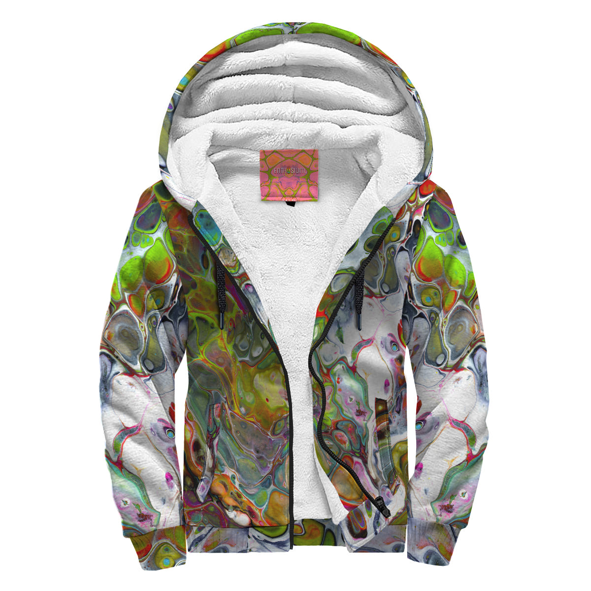 White Galaxy Melt Sherpa Hoodie