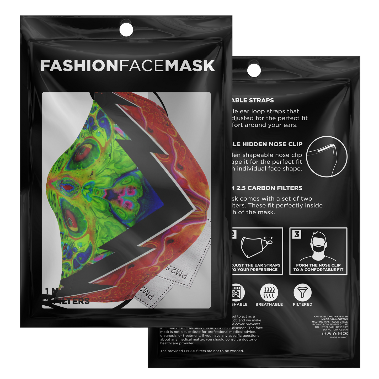 Cosmic Garden Bolt Face Masks