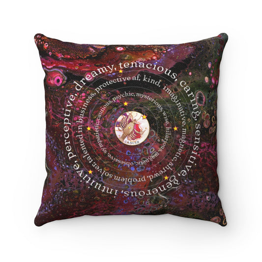 Around Cancer Spun Polyester Square Pillow