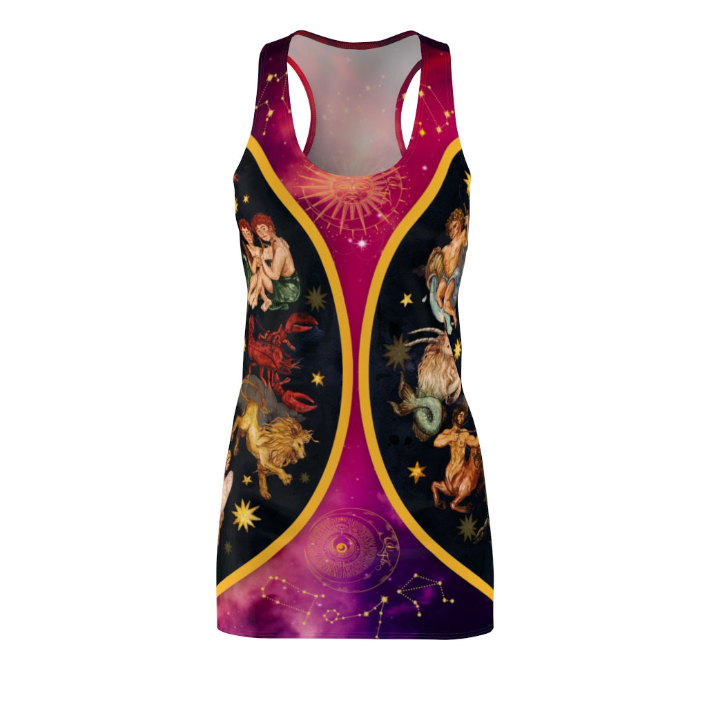 Double Wheel Zodiac Racerback Dress