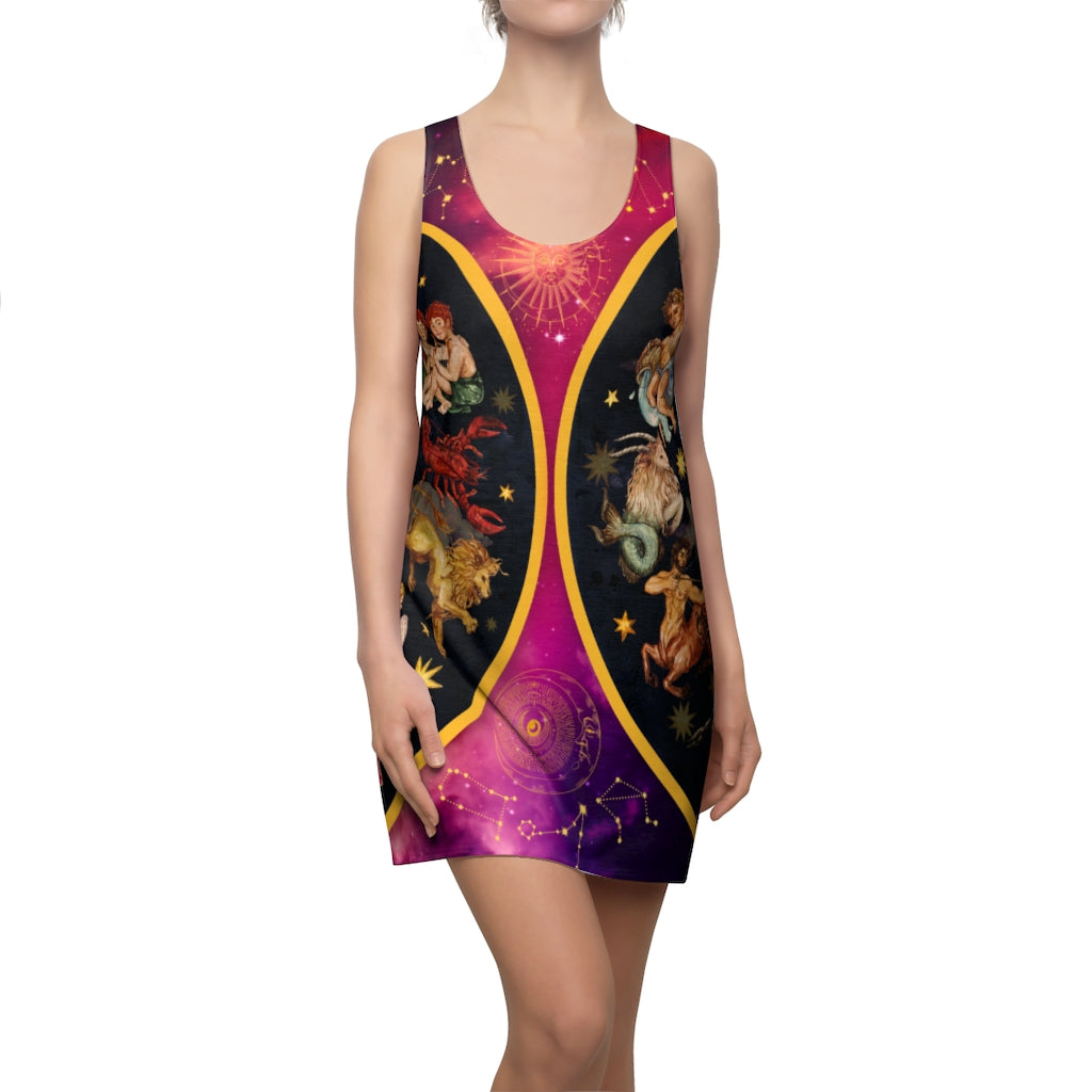 Double Wheel Zodiac Racerback Dress