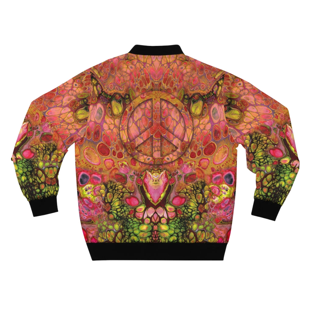 Wild Pomegranate PEACE Bomber Jacket