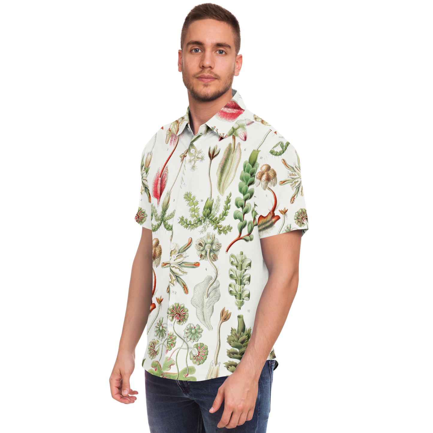 Men's Herbaceous Botanical Button Down Shirt