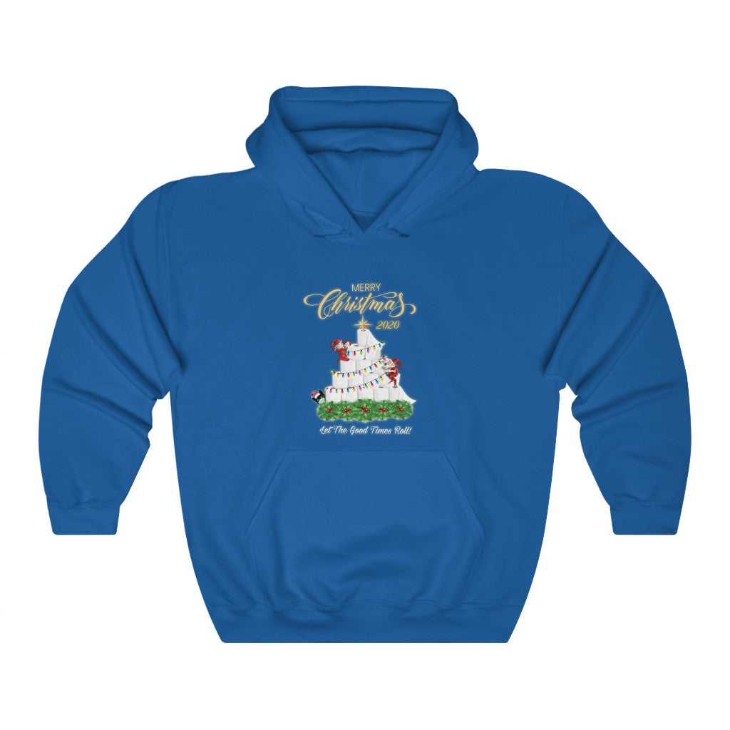 Funny Christmas Hoodie, "Good Times Roll" Unisex Heavy Blend™ Hooded Sweatshirt