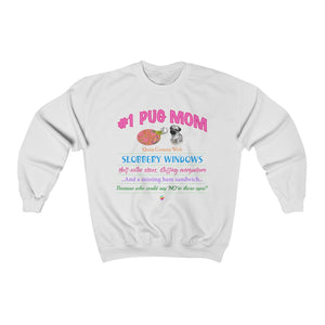 #1 Pug Mom Unisex Heavy Blend™ Crewneck Sweatshirt
