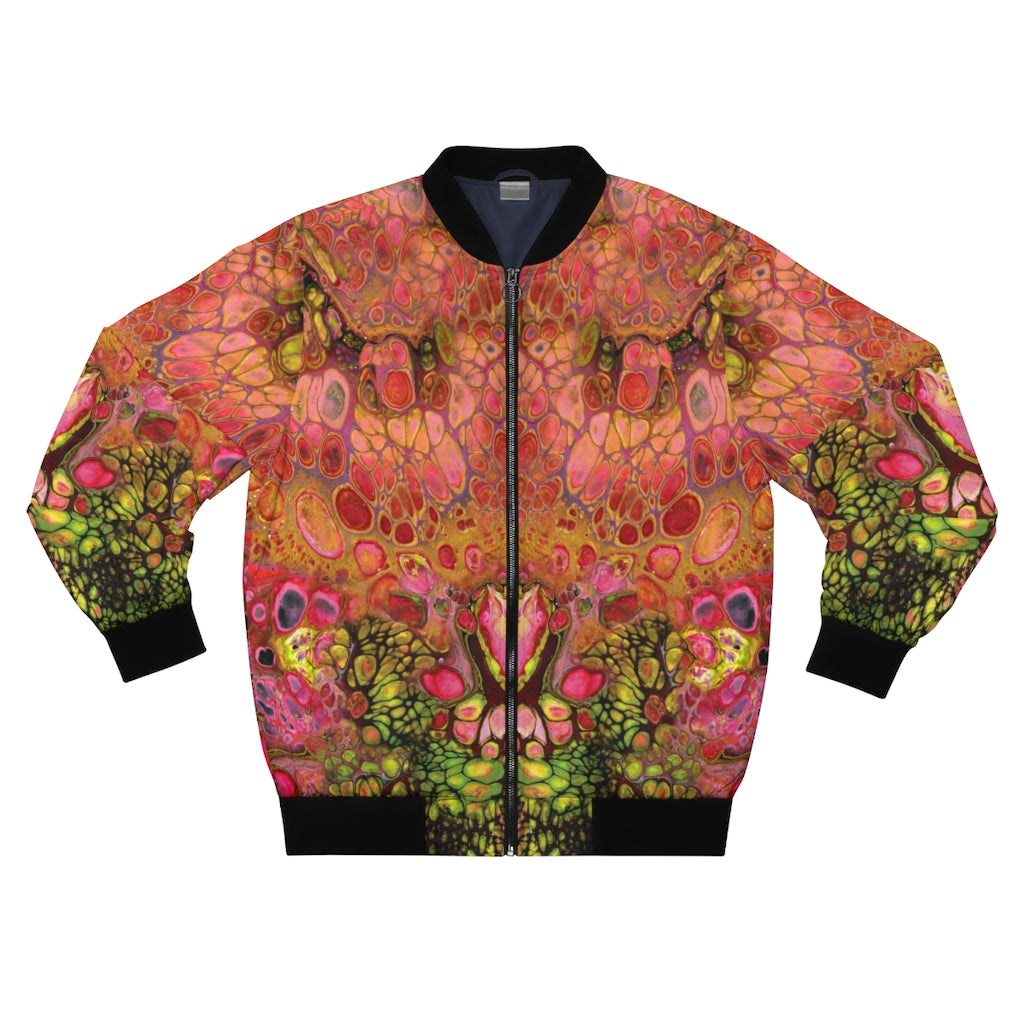 Men's Wild Pomegranate PEACE Bomber Jacket