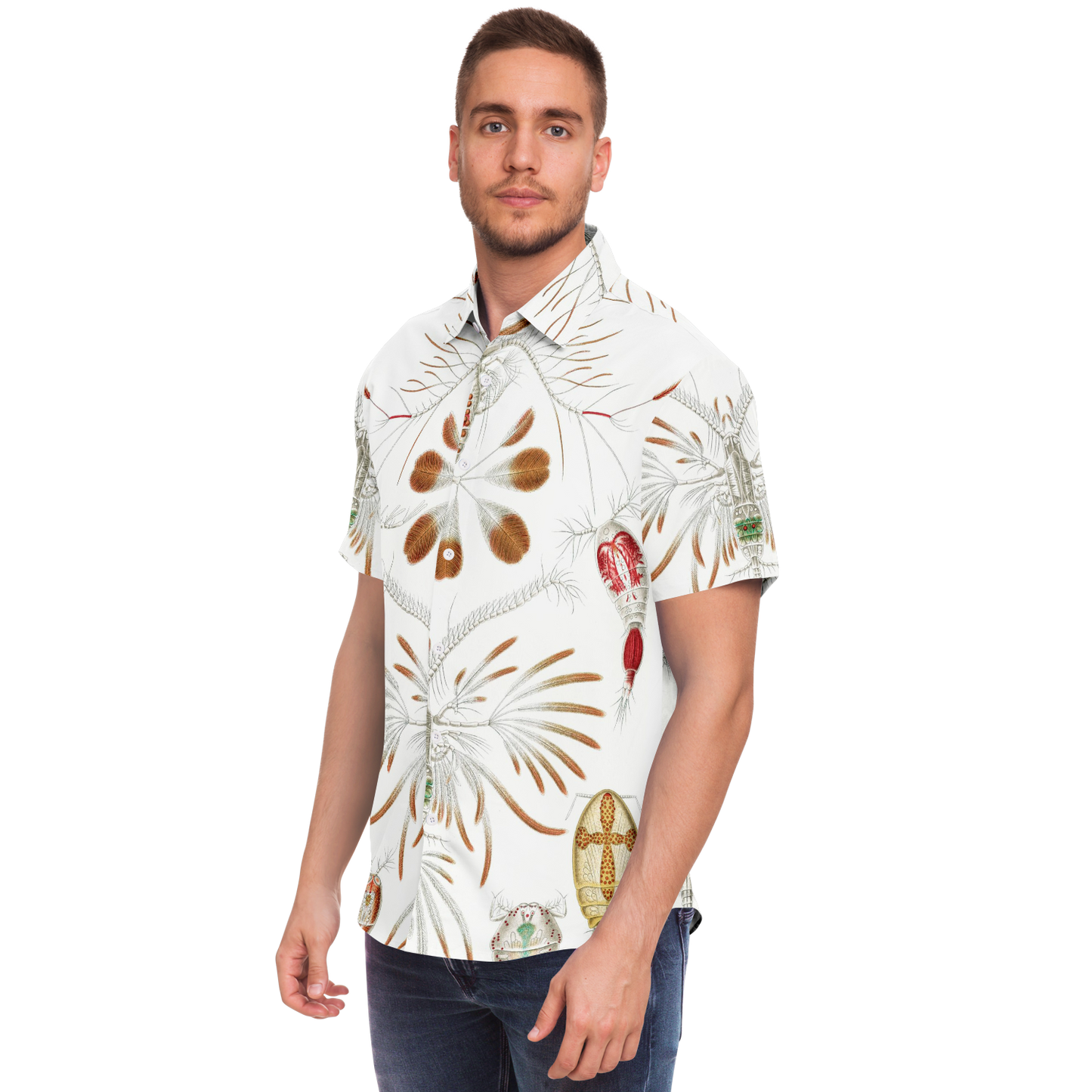 Men's Zoo Plankton Botanical Button-Down Shirt