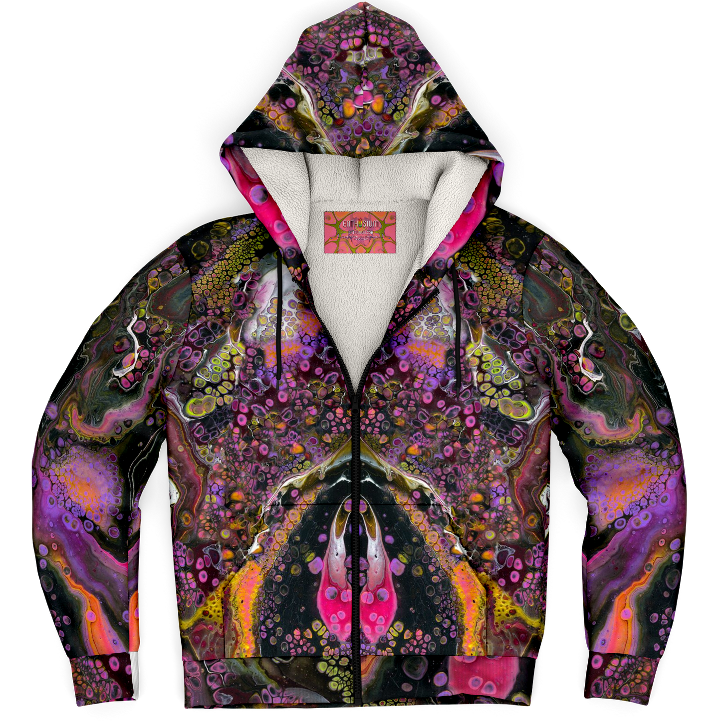 Violet River Cancer Fleece-Lined Zip Hoodie