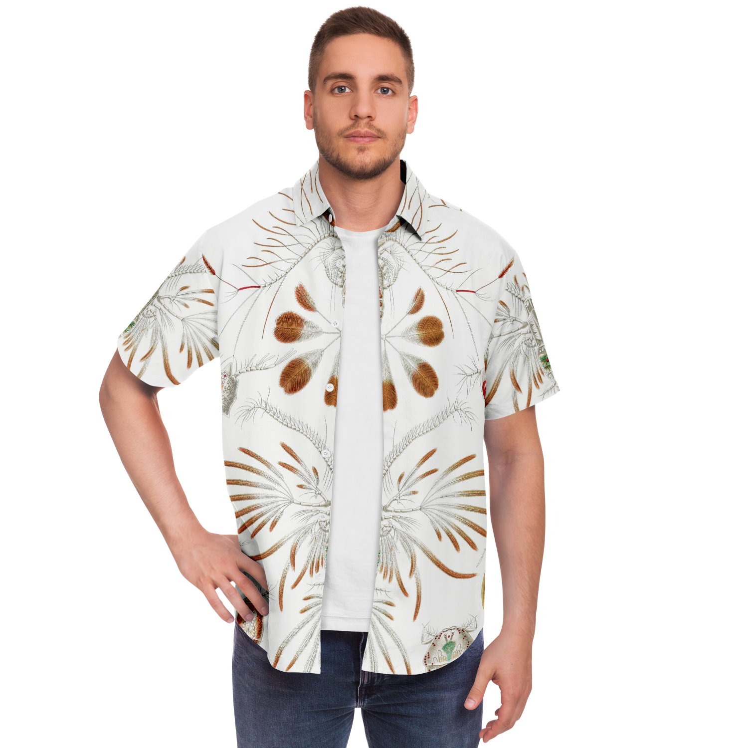 Men's Zoo Plankton Botanical Button-Down Shirt